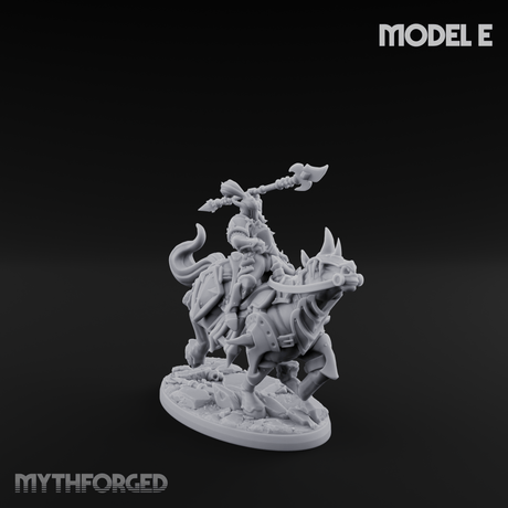 Fist Raised Triumphant War Stallion Warlord Miniature for Dungeons and Dragons, Pathfinder or other TTRPGs