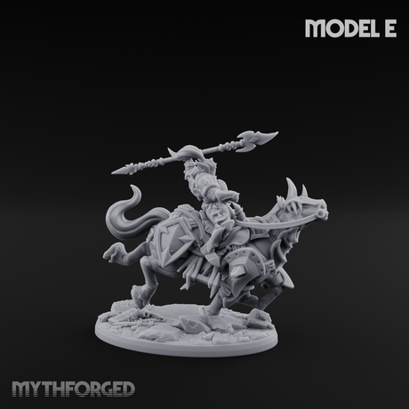 Fist Raised Triumphant War Stallion Warlord E Miniature for Dungeons and Dragons, Pathfinder or other TTRPGs