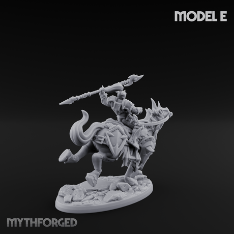 Fist Raised Triumphant War Stallion Warlord E Miniature for Dungeons and Dragons, Pathfinder or other TTRPGs