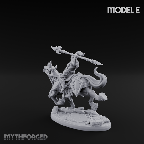 Fist Raised Triumphant War Stallion Warlord E Miniature for Dungeons and Dragons, Pathfinder or other TTRPGs