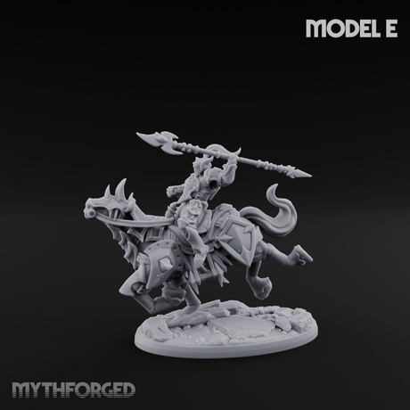 Fist Raised Triumphant War Stallion Warlord E Miniature for Dungeons and Dragons, Pathfinder or other TTRPGs