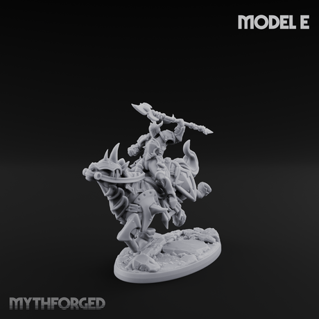 Fist Raised Triumphant War Stallion Warlord E Miniature for Dungeons and Dragons, Pathfinder or other TTRPGs