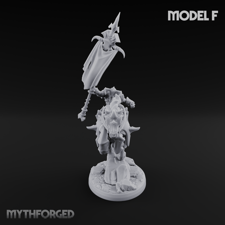 Fist Raised Triumphant War Stallion Warlord Miniature for Dungeons and Dragons, Pathfinder or other TTRPGs