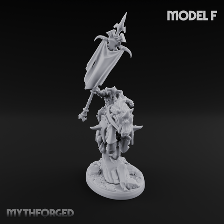 Fist Raised Triumphant War Stallion Warlord F Miniature for Dungeons and Dragons, Pathfinder or other TTRPGs