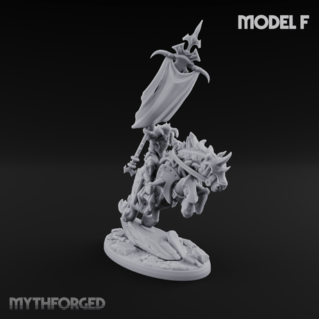 Fist Raised Triumphant War Stallion Warlord F Miniature for Dungeons and Dragons, Pathfinder or other TTRPGs