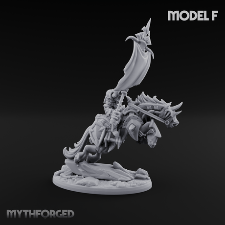 Fist Raised Triumphant War Stallion Warlord F Miniature for Dungeons and Dragons, Pathfinder or other TTRPGs