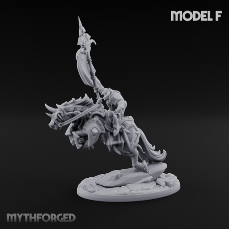 Fist Raised Triumphant War Stallion Warlord F Miniature for Dungeons and Dragons, Pathfinder or other TTRPGs