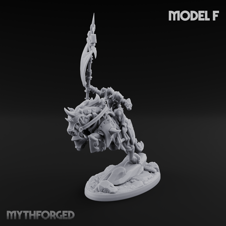 Fist Raised Triumphant War Stallion Warlord F Miniature for Dungeons and Dragons, Pathfinder or other TTRPGs