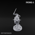 Fist Raised Triumphant War Stallion Warlord G Miniature for Dungeons and Dragons, Pathfinder or other TTRPGs