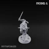 Fist Raised Triumphant War Stallion Warlord G Miniature for Dungeons and Dragons, Pathfinder or other TTRPGs
