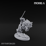 Fist Raised Triumphant War Stallion Warlord G Miniature for Dungeons and Dragons, Pathfinder or other TTRPGs