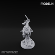 Fist Raised Triumphant War Stallion Warlord H Miniature for Dungeons and Dragons, Pathfinder or other TTRPGs