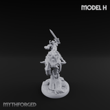 Fist Raised Triumphant War Stallion Warlord H Miniature for Dungeons and Dragons, Pathfinder or other TTRPGs
