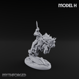 Fist Raised Triumphant War Stallion Warlord H Miniature for Dungeons and Dragons, Pathfinder or other TTRPGs