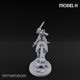 Fist Raised Triumphant War Stallion Warlord H Miniature for Dungeons and Dragons, Pathfinder or other TTRPGs