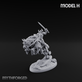 Fist Raised Triumphant War Stallion Warlord H Miniature for Dungeons and Dragons, Pathfinder or other TTRPGs