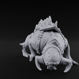 Muzzled And Snarling Hell Hound Warbeast Miniature for Dungeons and Dragons, Pathfinder or other TTRPGs