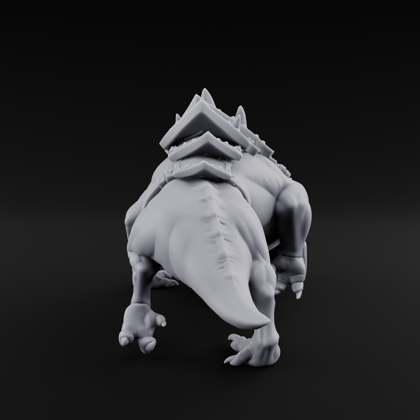 Muzzled And Snarling Hell Hound Warbeast Miniature for Dungeons and Dragons, Pathfinder or other TTRPGs