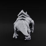Muzzled And Snarling Hell Hound Warbeast Miniature for Dungeons and Dragons, Pathfinder or other TTRPGs