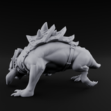 Muzzled And Snarling Hell Hound Warbeast Miniature for Dungeons and Dragons, Pathfinder or other TTRPGs