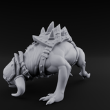 Muzzled And Snarling Hell Hound Warbeast Miniature for Dungeons and Dragons, Pathfinder or other TTRPGs