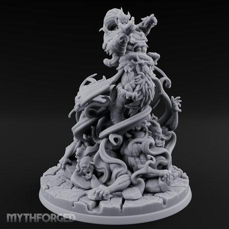 Tentacles Writhing Upward Orc Warlock Miniature for Dungeons and Dragons, Pathfinder or other TTRPGs