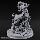 Tentacles Writhing Upward Orc Warlock Miniature for Dungeons and Dragons, Pathfinder or other TTRPGs