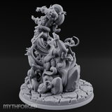 Tentacles Writhing Upward Orc Warlock Miniature for Dungeons and Dragons, Pathfinder or other TTRPGs