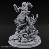 Tentacles Writhing Upward Orc Warlock Miniature for Dungeons and Dragons, Pathfinder or other TTRPGs