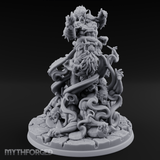 Tentacles Writhing Upward Orc Warlock Miniature for Dungeons and Dragons, Pathfinder or other TTRPGs