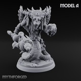 Skulls Dangling Naga Warlocks Miniature for Dungeons and Dragons, Pathfinder or other TTRPGs