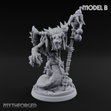 Skulls Dangling Naga Warlocks Miniature for Dungeons and Dragons, Pathfinder or other TTRPGs