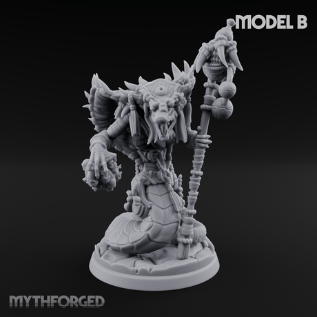 Skulls Dangling Naga Warlocks B Miniature for Dungeons and Dragons, Pathfinder or other TTRPGs