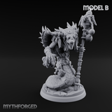Skulls Dangling Naga Warlocks Miniature for Dungeons and Dragons, Pathfinder or other TTRPGs
