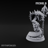 Skulls Dangling Naga Warlocks Miniature for Dungeons and Dragons, Pathfinder or other TTRPGs