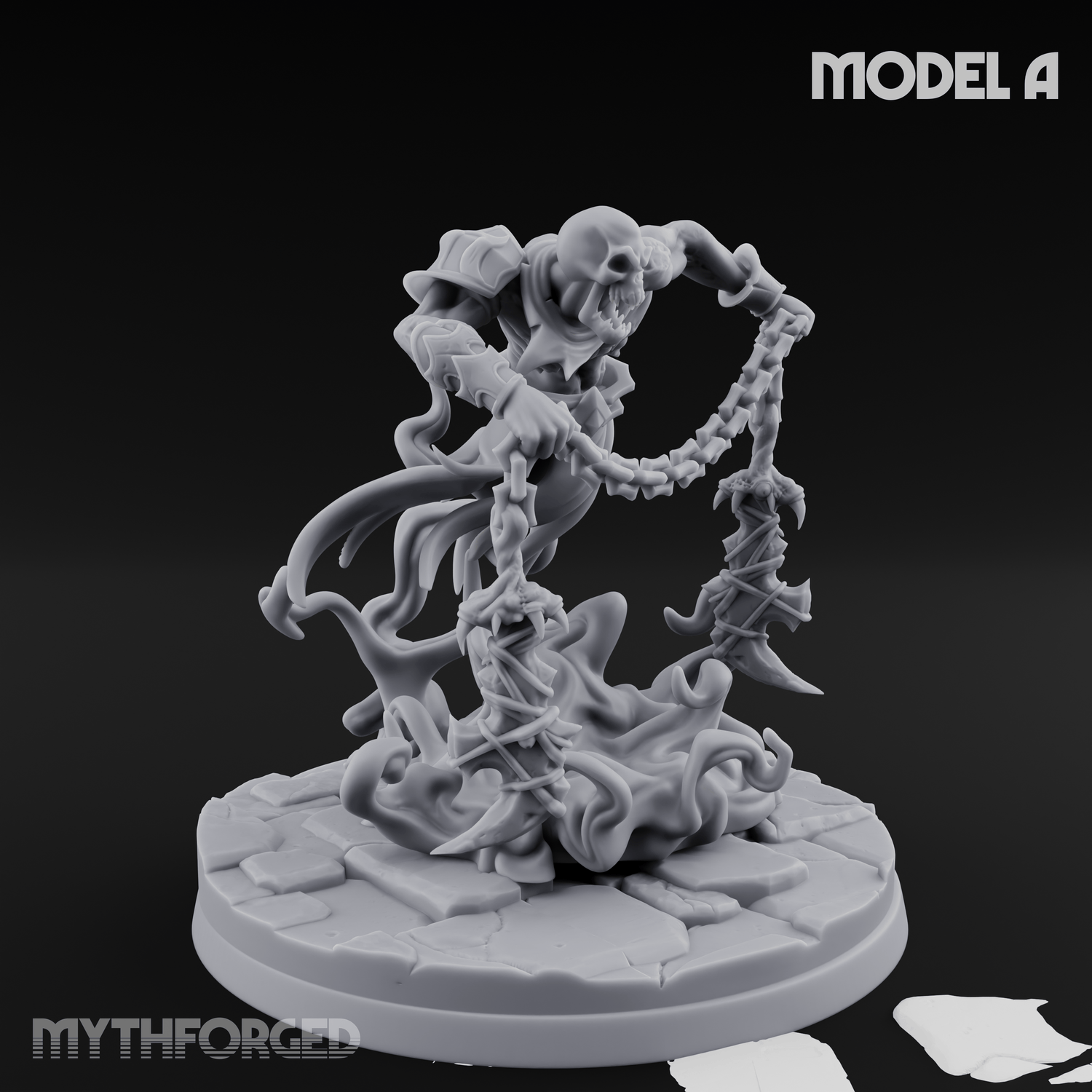 Chains Spread Wide Specter Warrior Miniature for Dungeons and Dragons, Pathfinder or other TTRPGs