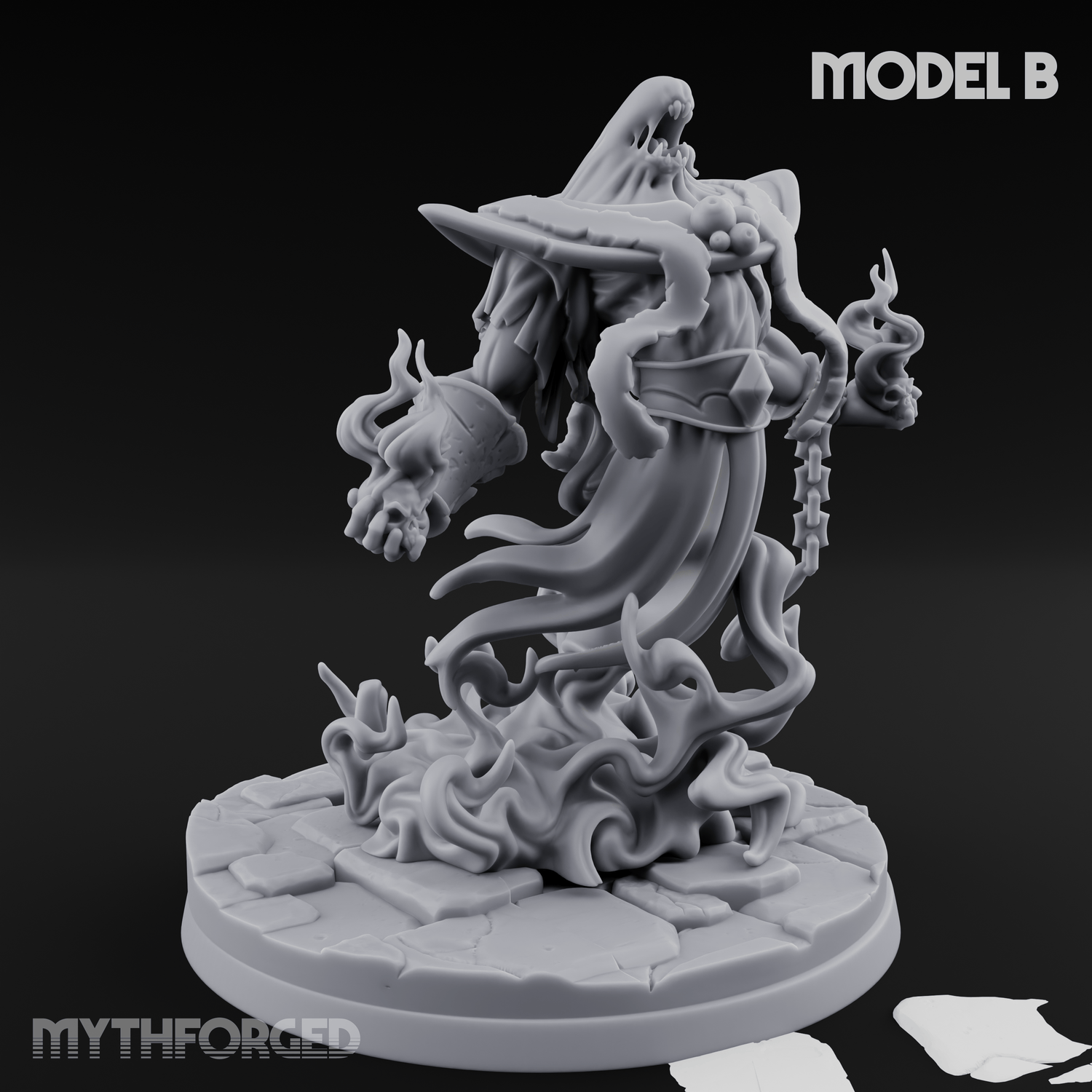Chains Spread Wide Specter Warrior Miniature for Dungeons and Dragons, Pathfinder or other TTRPGs