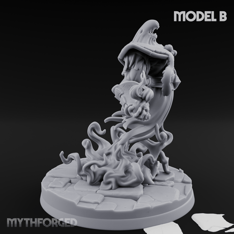 Chains Spread Wide Specter Warrior B Miniature for Dungeons and Dragons, Pathfinder or other TTRPGs