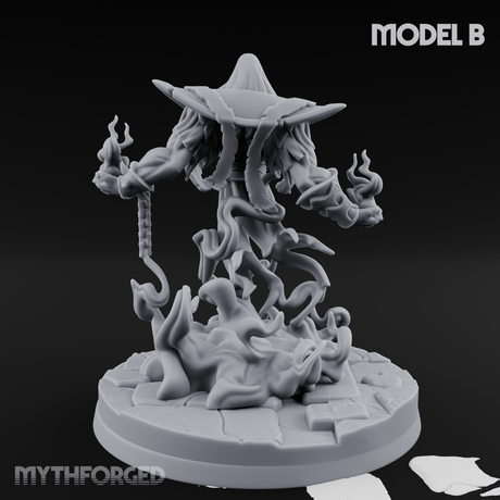 Chains Spread Wide Specter Warrior B Miniature for Dungeons and Dragons, Pathfinder or other TTRPGs