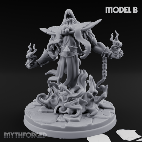 Chains Spread Wide Specter Warrior B Miniature for Dungeons and Dragons, Pathfinder or other TTRPGs