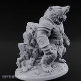 Roaring In Regalia Ursine Warrior Miniature for Dungeons and Dragons, Pathfinder or other TTRPGs