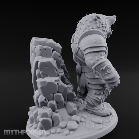 Roaring In Regalia Ursine Warrior Miniature for Dungeons and Dragons, Pathfinder or other TTRPGs