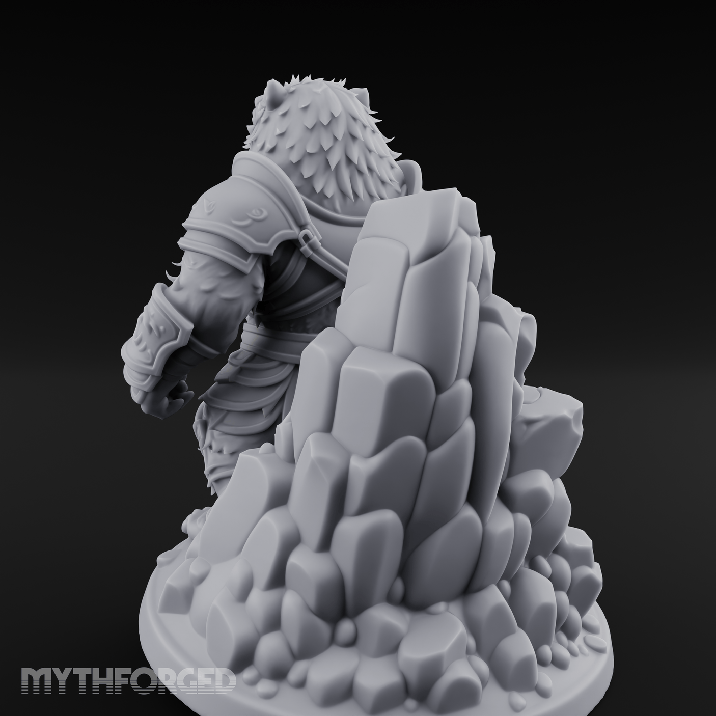 Roaring In Regalia Ursine Warrior Miniature for Dungeons and Dragons, Pathfinder or other TTRPGs