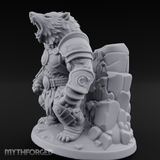 Roaring In Regalia Ursine Warrior Miniature for Dungeons and Dragons, Pathfinder or other TTRPGs
