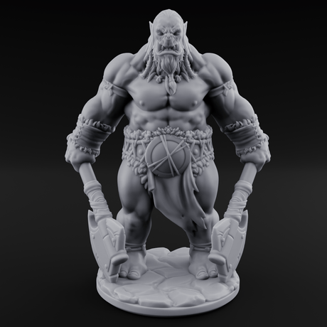 Dragging The Cleaver Orc Warrior A Miniature for Dungeons and Dragons, Pathfinder or other TTRPGs