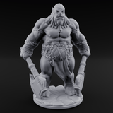 Dragging The Cleaver Orc Warrior A Miniature for Dungeons and Dragons, Pathfinder or other TTRPGs