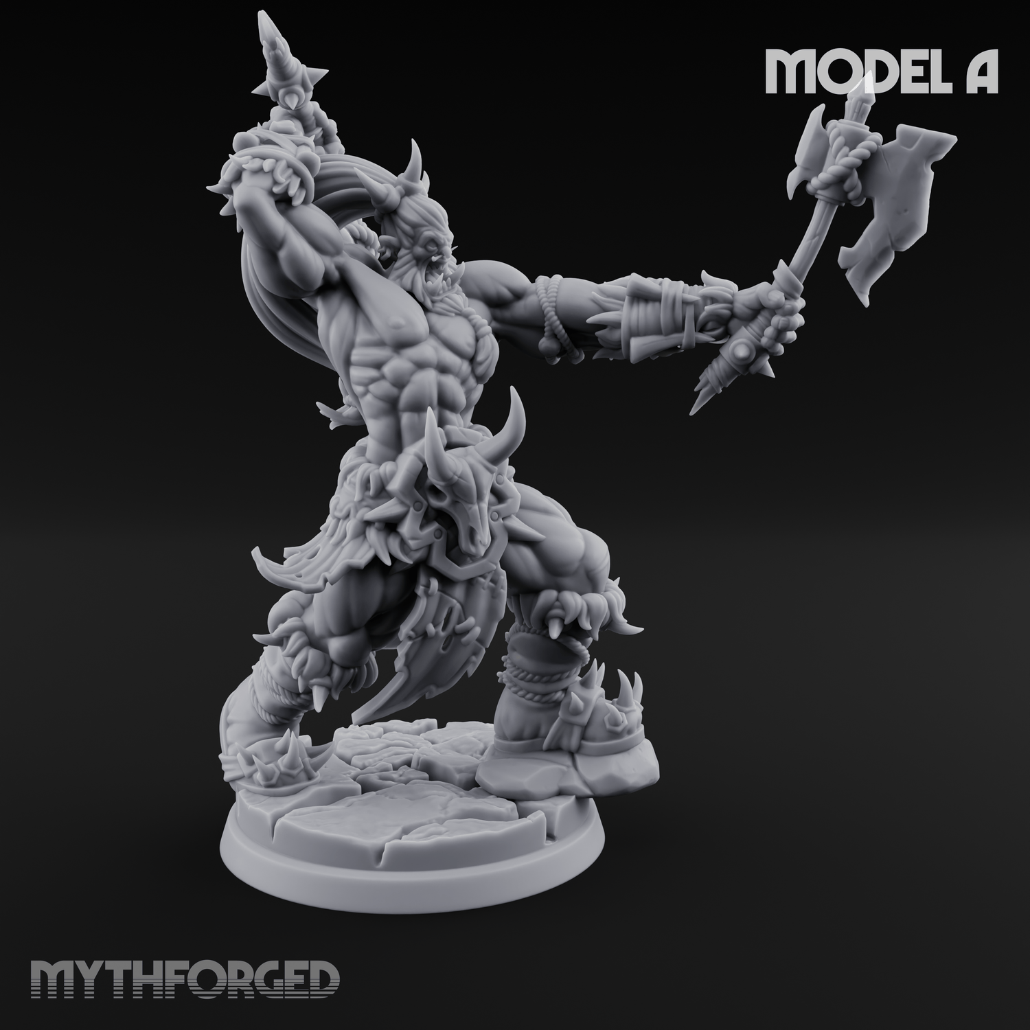 Stalwart Axe Orc Warriors A Miniature for Dungeons and Dragons, Pathfinder or other TTRPGs