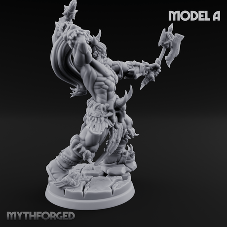 Stalwart Axe Orc Warriors A Miniature for Dungeons and Dragons, Pathfinder or other TTRPGs