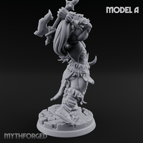 Stalwart Axe Orc Warriors A Miniature for Dungeons and Dragons, Pathfinder or other TTRPGs