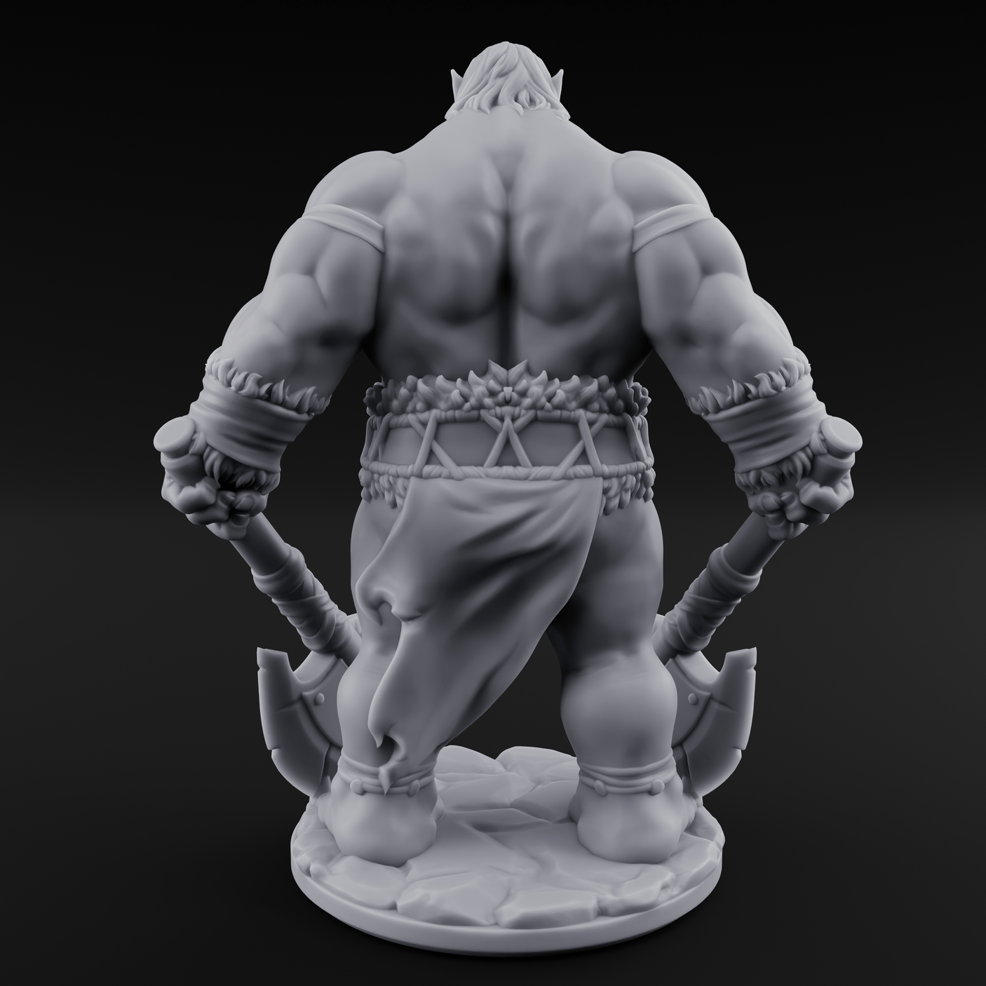 Dragging The Cleaver Orc Warrior A Miniature for Dungeons and Dragons, Pathfinder or other TTRPGs